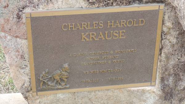 Charles Harold KRAUSE  | b: 16 Sep 1923  | d: 25 Sep 1999  |   | Peak Downs Memorial Cemetery / Capella Cemetery  | 