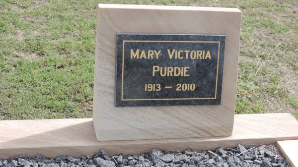 Mary Victoria PURDIE  | b: 1913  | d: 2010  |   | Peak Downs Memorial Cemetery / Capella Cemetery  | 