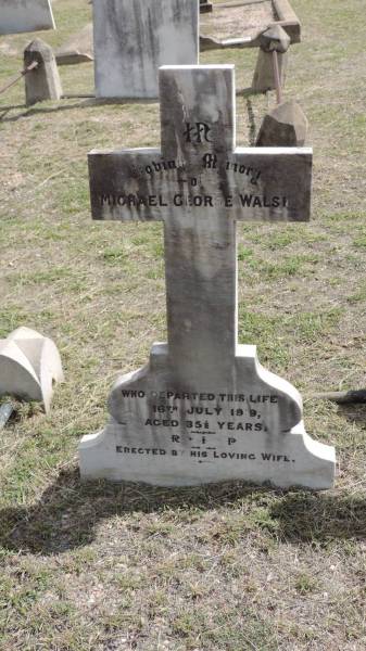 Michael Deore WALSH  | d: 16 Jul 1919 aged 35 1/2 y  |   | Peak Downs Memorial Cemetery / Capella Cemetery  | 