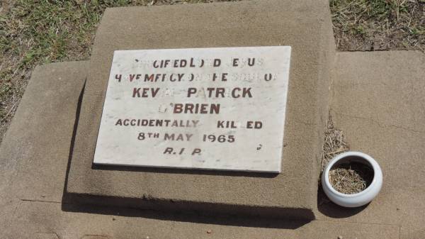 Kevin Patrick O'BRIEN  | d: 8 May 1965  |   | Peak Downs Memorial Cemetery / Capella Cemetery  | 