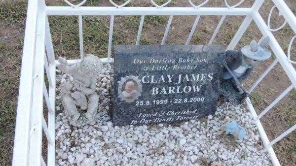 Clay James BARLOW  | b: 25 Aug 1999  | d: 22 Aug 2000  |   | Peak Downs Memorial Cemetery / Capella Cemetery  | 