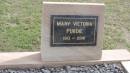 
Mary Victoria PURDIE
b: 1913
d: 2010

Peak Downs Memorial Cemetery  Capella Cemetery
