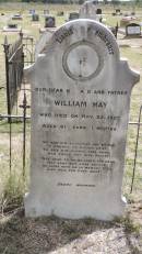 
William HAY
d: 25 Nov 1907 aged 61 y, 11 months

Peak Downs Memorial Cemetery  Capella Cemetery
