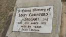 Mary Crawford TAGGART d: 2 Mar 1975 aged 84  Peak Downs Memorial Cemetery / Capella Cemetery 