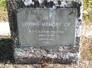 Ruth Elenor MUCHOW,
born 27-4-1941,
died 21-9-1942;
Pimpama Island cemetery, Gold Coast