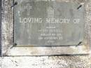 Henry RUSSELL,
brother,
born 25 May 1909,
died 25 Oct 1970;
Pimpama Island cemetery, Gold Coast