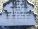 Albert F.W. KLEINSCHMIDT, born 8 April 1885, died 12 APril 1893; Gustav T.F. KLEINSCHMIDT, born 28 May 1894, died 22 Sept 1894; Pimpama Island cemetery, Gold Coast 