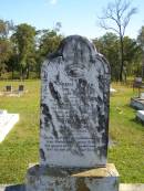 August BILLIAU, died 2 Jan 1926 aged 68 years; Elizabeth, wife, died 5 March 1936 aged 66 years; Pimpama Island cemetery, Gold Coast 