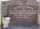 Evelyn Erna KLEINSCHMIDT,
daughter sister,
died 26 July 1952 aged 51 years;
Pimpama Island cemetery, Gold Coast
