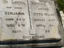 Benjamin Otto WOLFF,
brother,
born 25 Aug 1894,
died 6 April 1981 aged 86 years;
Pimpama Island cemetery, Gold Coast
