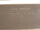 Len SHIPLEY,
husband father poppy,
18-10-1927 - 16-6-2001;
Pimpama Island cemetery, Gold Coast