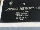 
Billy SHIPLEY,
son brother,
born 29 Jan 1959,
died 6 Oct 1977;
Pimpama Island cemetery, Gold Coast
