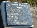
Vivian ZIPF,
husband father grandfather great-grandfather,
29-9-1934 - 15-3-1997;
Pimpama Island cemetery, Gold Coast
