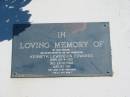 Kenneth Lewendon EDWARDS,
husband father father-in-law grandfather,
born 20-4-1921,
died 29-10-1983 aged 62 years;
Pimpama Island cemetery, Gold Coast
