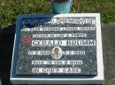 
Gerald BRUMM.
husband father father-in-law pompa,
21-9-1908 - 3-5-1988 aged 79 years 8 months;
Pimpama Island cemetery, Gold Coast
