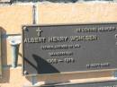 Albert Henry WOHLSEN,
father father-in-law grandfather,
1908 - 1979;
Olga WOHLSEN,
mother mother-in-law grandmother,
1919 - 2000;
Pimpama Island cemetery, Gold Coast