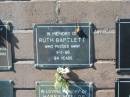 Ruth BARTLETT, died 9-1-80 aged 84 years; Pimpama Island cemetery, Gold Coast 