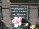 Albert Wilhelm (Abby) MIERS,
brother,
died 6-3-1975 aged 72 years;
Pimpama Island cemetery, Gold Coast