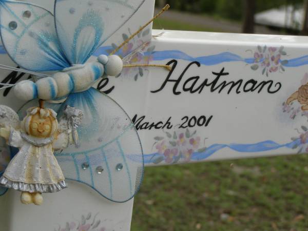 Lisa Maree HARTIMAN,  | 7 April 1995 - 27 March 2001,  | missed by mummy, daddy, Breanna, Lachlan;  | Pimpama Uniting cemetery, Gold Coast  | 