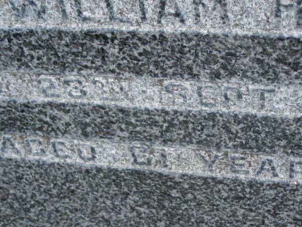 John William HARRIS,  | died 23 Sept 1954 aged 61? years;  | Pimpama Uniting cemetery, Gold Coast  | 