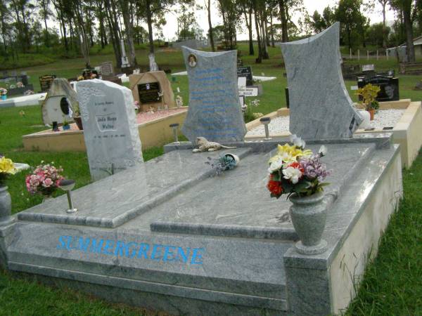 Justin Douglas SUMMERGREENE,  | 17-07-1970 - 23-11-2003,  | eldest son of Doug & Sue,  | brother of Brad, Malisa & Damien,  | grandson uncle;  | Pimpama Uniting cemetery, Gold Coast  | 
