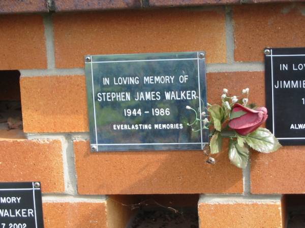 Stephen James WALKER,  | 1944 - 1986;  | Pimpama Uniting cemetery, Gold Coast  | 