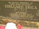 
Edelgard Erica FUNK (nee RIMKUS),
17-11-1939 - 25-4-1999 aged 59 years,
mother of Michael & Gary,
oma of Vanessa & Simon,
sister of Marian;
Pimpama Uniting cemetery, Gold Coast
