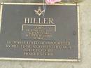 
John HILLER,
died 9 Nov 1997 aged 71 years,
husband of May,
missed by Bill, Ernie & grandchildren;
Pimpama Uniting cemetery, Gold Coast
