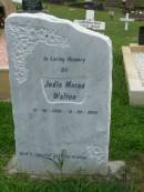 
Jodie Maree WALTON,
21-06-1980 - 12-09-2003;
Pimpama Uniting cemetery, Gold Coast
