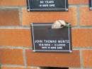 
John THomas MUNTZ,
10-6-1936 - 3-1-2000;
Pimpama Uniting cemetery, Gold Coast
