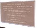 
Joseph RUSSELL,
15-11-1818 - 21-9-1900;
Catherine GEARY,
1835 - 15-10-1920;
Alice Maude HUTCHINS (RUSSELL),
27-7-1897 - 31-10-1966;
John James HUTCHINS,
8-12-1895 - 11-9-1978;
parents of David, Maurice, James,
Kenneth & Priscilla;
Pine Mountain St Peters Anglican cemetery, Ipswich
