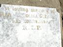 
Mary Caroline GLENNIE,
died 22 Nov 1939;
Pine Mountain Catholic (St Michaels) cemetery, Ipswich
