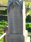 Dorothea Pauline Wilhelmina STAATZ, born 9? Jan 1833? died 11 July 1901 aged 19 years; Plainland Lutheran Cemetery, Laidley Shire 