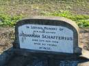 Johannah SCHAFFERIUS 3 Aug 1950, aged 62 Plainland Lutheran Cemetery, Laidley Shire 
