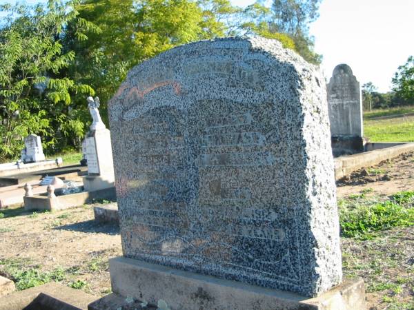 Emile Bertha JAHNKE,  | died 15 June 1949 aged 81 years;  | Ferdinant F.W. JAHNKE,  | died 19 April 1912 aged 53 years;  | Plainland Lutheran Cemetery, Laidley Shire  | 