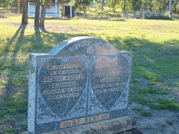 Albert August ADAMSKI  | 18 Dec 1953, aged 71  | Bertha H.W. ADAMSKI  | 22 May 1965, aged 80  | Plainland Lutheran Cemetery, Laidley Shire  | 