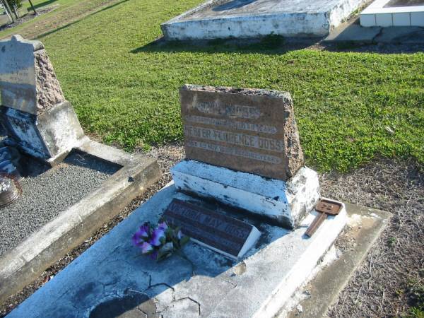 Haws DOSS,  | died 24 May 1941 aged 66 years;  | Hester Florence DOSS,  | died 5 Nov 1957 aged 82 years;  | Victoria May DOSS,  | born 24 May 1900,  | died 14 Sept 1989;  | Polson Cemetery, Hervey Bay  | 