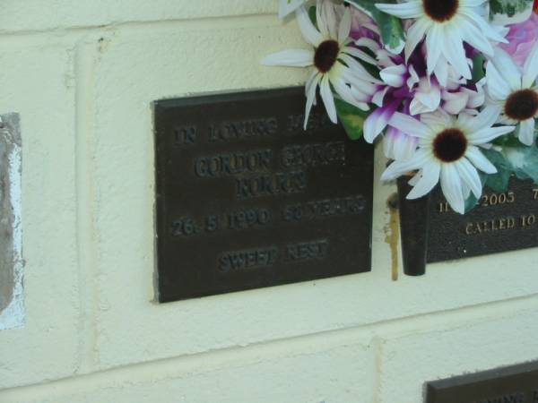 Grodon George NORRIS,  | died 26-5-1990 aged 68 years;  | Polson Cemetery, Hervey Bay  | 