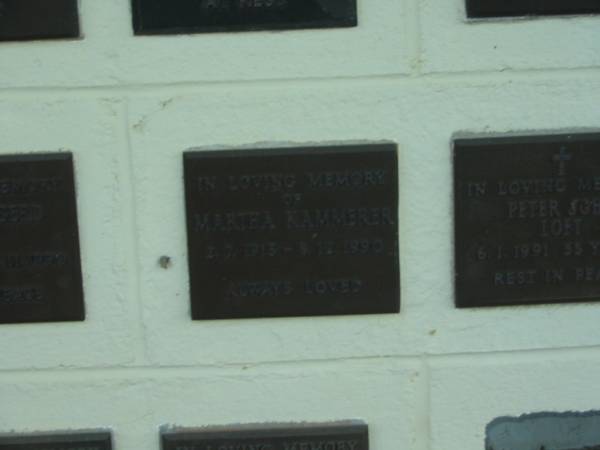 Martha KAMMERER,  | 2-7-1915 - 8-12-1990;  | Polson Cemetery, Hervey Bay  | [[REDO]]  |   | 