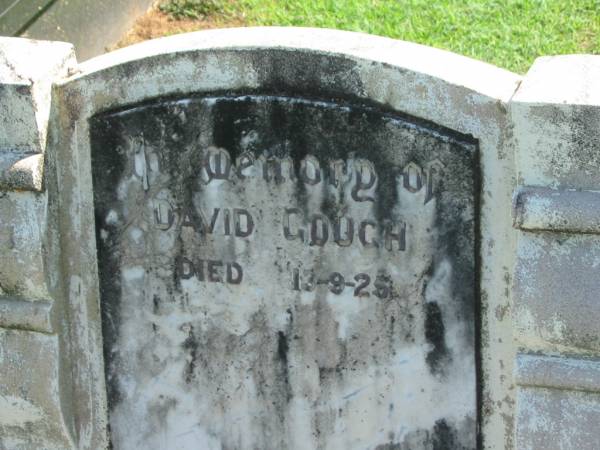 David GOUGH,  | died 13-9-25;  | Polson Cemetery, Hervey Bay  | 