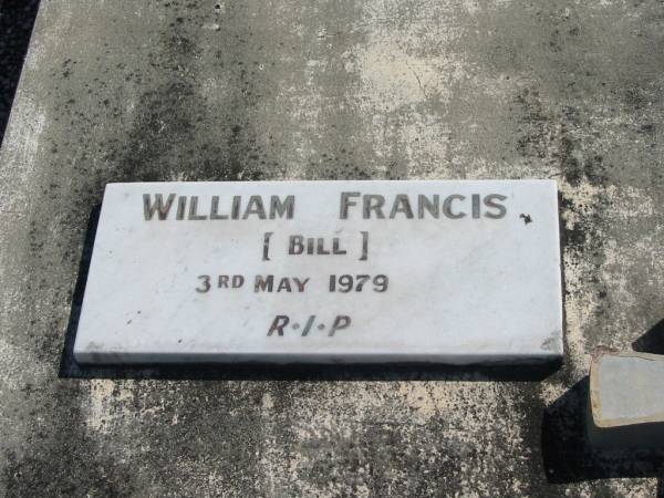 William Francis (Bill) MURPHY,  | died 3 May 1979;  | Mary Teresa (Molly) MURPHY,  | died 2 July 1953;  | Polson Cemetery, Hervey Bay  | 