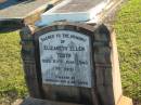 
Elizabeth Ellen TOOTH,
died 23 June 1940,
erected by husband, son & daughter;
Polson Cemetery, Hervey Bay
