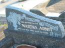 
Martha ARMIT,
sister,
died 17 Dec 1962 aged 70 years;
Polson Cemetery, Hervey Bay
