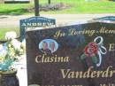 Clasina VANDERDRIFT, 5-4-1927 - 29-3-2005; Engelbertus Nicolaas VANDERDRIFT, 16-12-1925 - [not dead?]; Polson Cemetery, Hervey Bay 