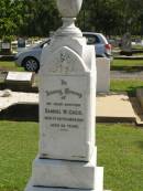 
Samuel W. GREIG,
brother,
died 1 Sept 1925 aged 52 years;
Polson Cemetery, Hervey Bay
