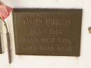 Vivien HUDSON,
1913 - 1989,
Bills best girl,
Sues death mum;
Polson Cemetery, Hervey Bay