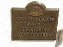 
Bessie E. HERRENBERG,
died 20-9-1990 aged 66 years;
Polson Cemetery, Hervey Bay
