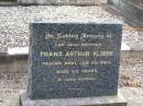 
Franz Arthur KLIBBE (John), brother,
died 29 Jan 1964 aged 63 years;
Ropeley Immanuel Lutheran cemetery, Gatton Shire
