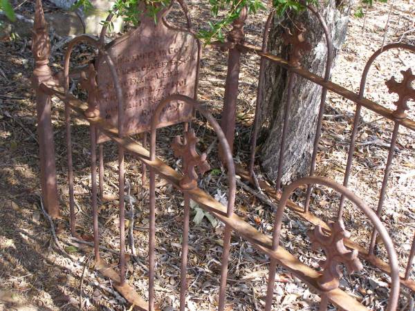 Hugo Franz WEIER, son,  | died 1 March 1901 died 1 Jan 1902;  | Ropeley Scandinavian Lutheran cemetery, Gatton Shire  | 