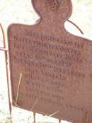Friedrich Gustav HUHSE, father,
born 5 Oct 1859 died 10 March 1905;
Ropeley Immanuel Lutheran cemetery, Gatton Shire